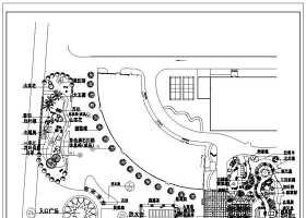 公园施工套图中山平面图CAD图纸