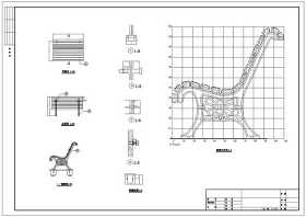 公园景观规划设计座椅CAD图纸