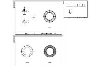 公园景观改造弧形花架CAD图纸