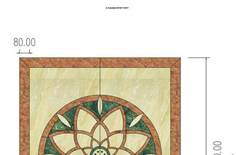 水刀地面瓷砖拼花CAD3
