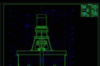 立轴式搅拌机装配图CAD机械图纸