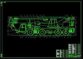 轮胎起重机CAD机械图纸
