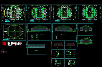 体育馆建筑施工图CAD图纸