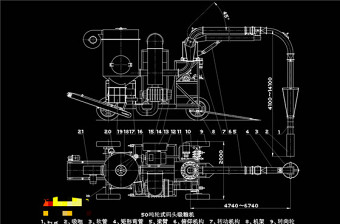 吸粮机CAD机械图纸