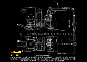 吸粮机CAD机械图纸
