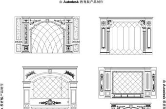 2021别墅欧式石材外墙CAD图