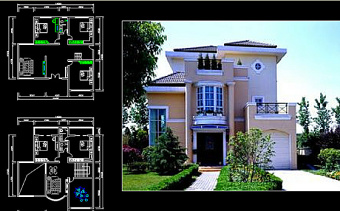 CAD别墅平面图图片
