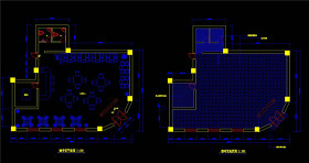 咖啡馆设计方案平面图CAD图纸
