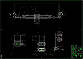 后悬架装置图CAD机械图纸