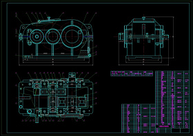 减速器装配图CAD机械图纸