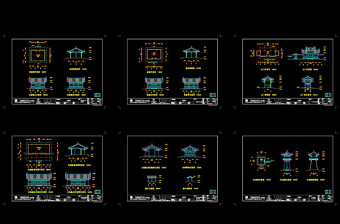 寺庙主配套建筑cad图纸