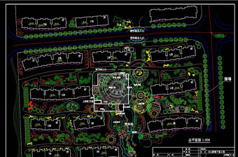 多层小区cad景观设计图