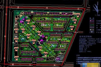 小区总平面规划设计及绿化cad施工图