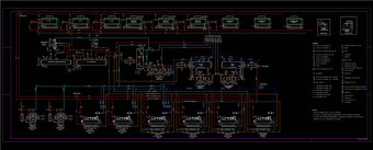氨气管道流程图CAD机械图纸