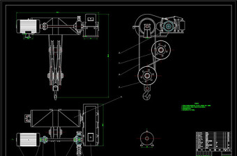 起升机构二维图CAD机械图纸
