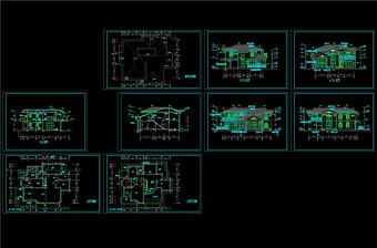 别墅设计大样cad图纸
