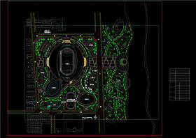 体育中心总平CAD图纸