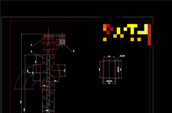 垂直螺旋输送机CAD机械图纸