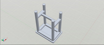 CAD建模板凳