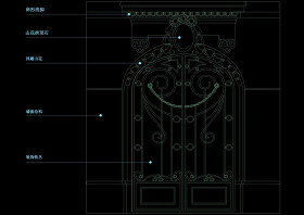 门详图cad图稿素材