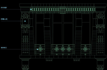 大门雕花cad图纸