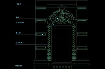 门详图cad图块素材