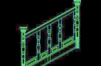木楼梯、铁艺楼梯、旋转楼梯、现代式楼梯、楼梯扶手CAD图块28