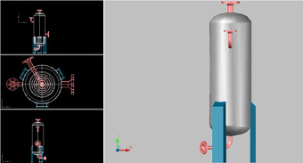气液分离器（二维、三维）CAD图纸