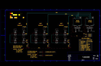 气力输灰工艺系统图CAD机械图纸