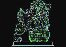 石狮子雕塑CAD饰物陈设图纸素材7