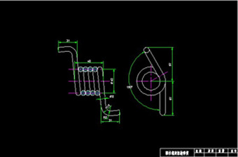 圆柱螺旋扭转弹簧CAD图纸
