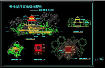 公园亭城市景区CAD图