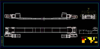 刮板输送机总装配图CAD机械图纸