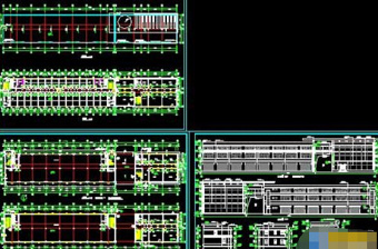 一套三层厂房建筑cad设计施工图