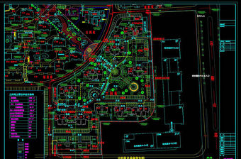 多层小区cad景观详图