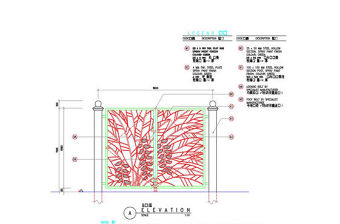 墙栏景观cad细部