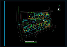 某汽车城总平面规划方案CAD图纸