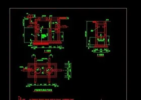 1号砖砌化粪池土建建筑cad施工设计