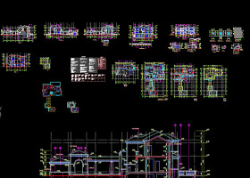 欧式别墅建筑施工CAD图纸