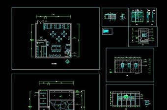 小型酒吧室内全套装修CAD设计图