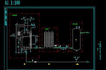 液氮带控制点工艺流程图CAD图纸