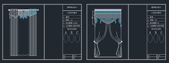 CAD窗帘款式设计