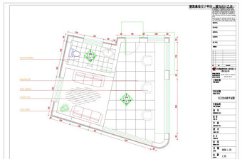 门卫室内装施工图CAD图纸
