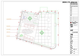 门卫室内装施工图CAD图纸