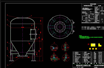 仓式气力输送泵CAD机械图纸图片
