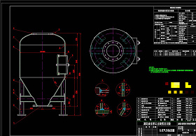 仓式气力输送泵CAD机械图纸图片