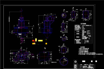 水平涡流选粉机CAD机械图纸