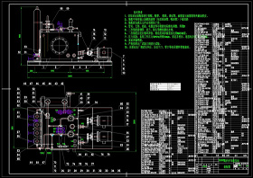高炉液压系统装配CAD机械图纸