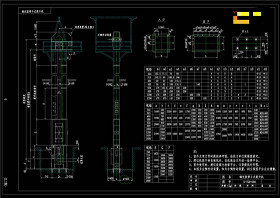 提升机标准规格的样本总图CAD机械图纸