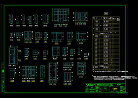门窗cad图稿素材